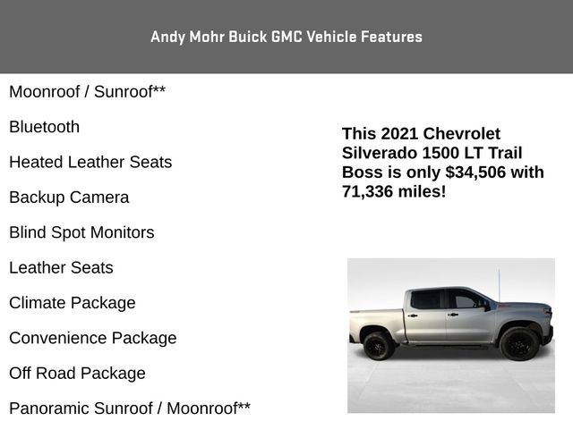 Used 2021 Chevrolet Silverado 1500 LT Trail Boss w/ Convenience Package II image 4
