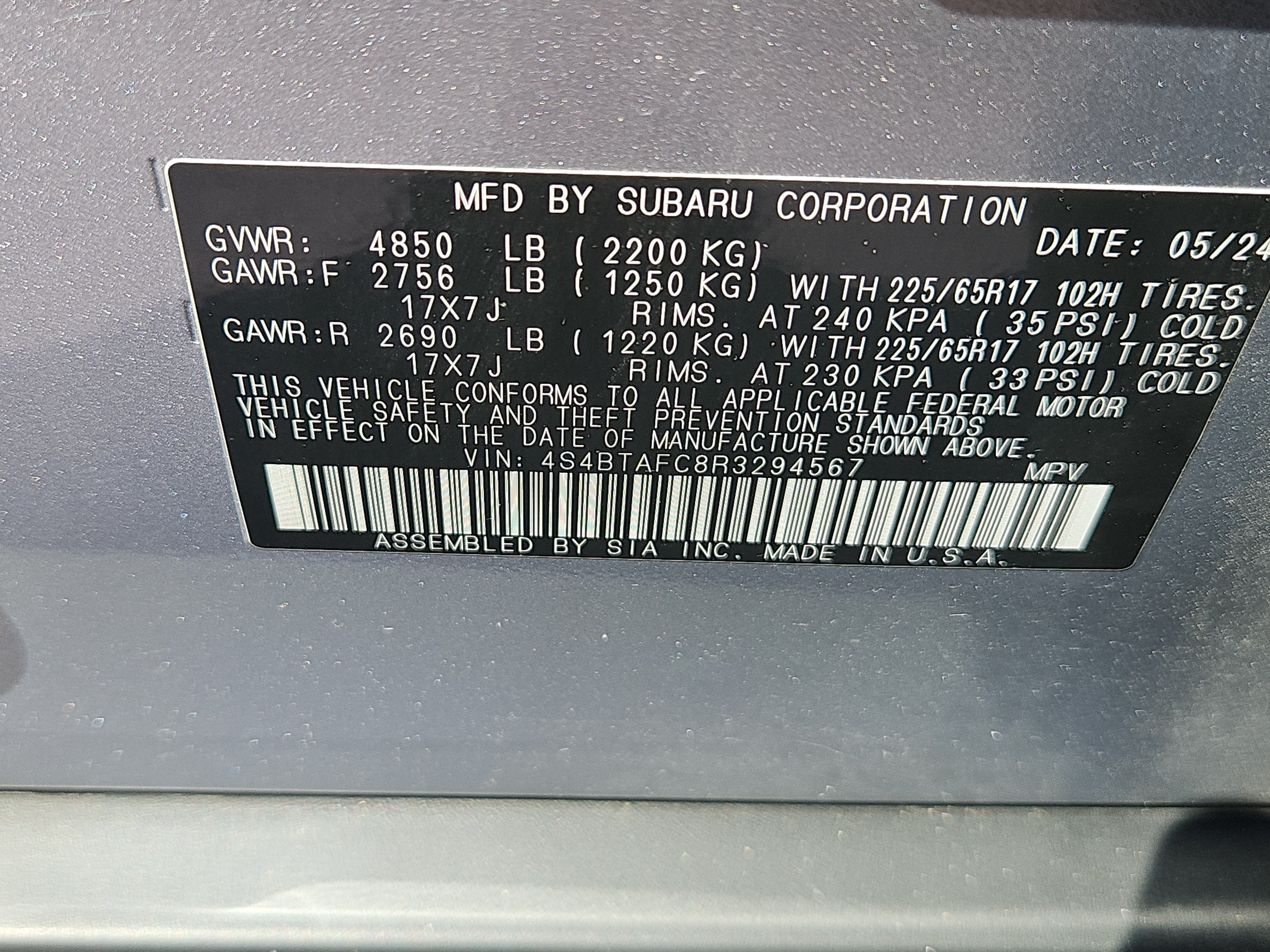 Certified 2024 Subaru Outback Premium AWD/4WD image 7