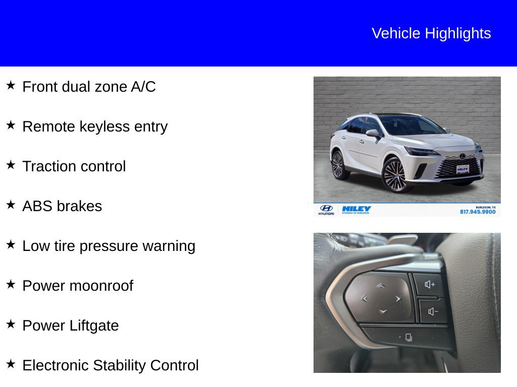 Used 2023 Lexus RX 350 Premium Plus w/ Accessory Package (Z1) FWD image 9