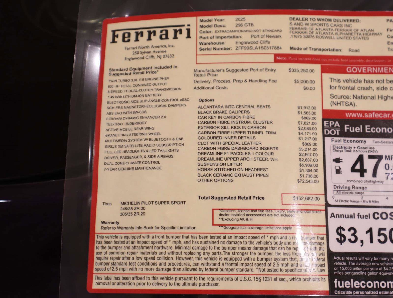 Certified 2025 Ferrari 296 GTB image 47