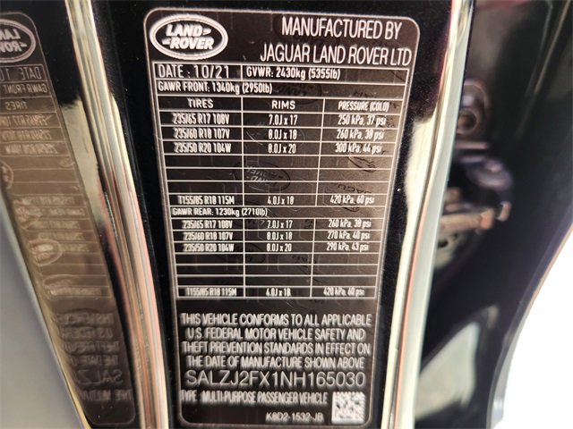 Used 2022 Land Rover Range Rover Evoque S image 31