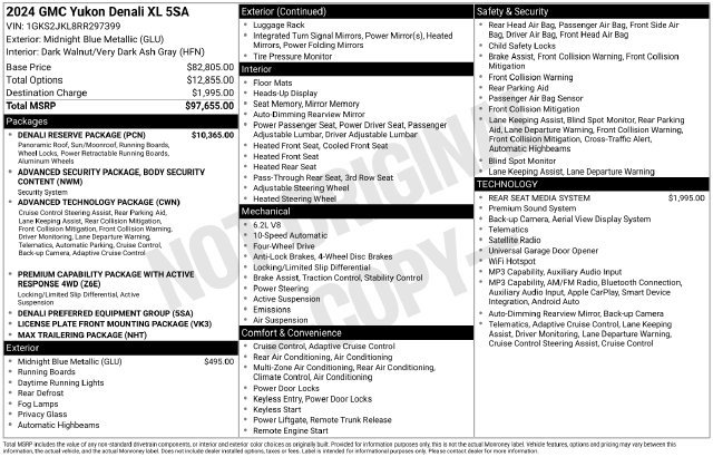 Used 2024 GMC Yukon XL Denali w/ Denali Reserve Package AWD/4WD image 26