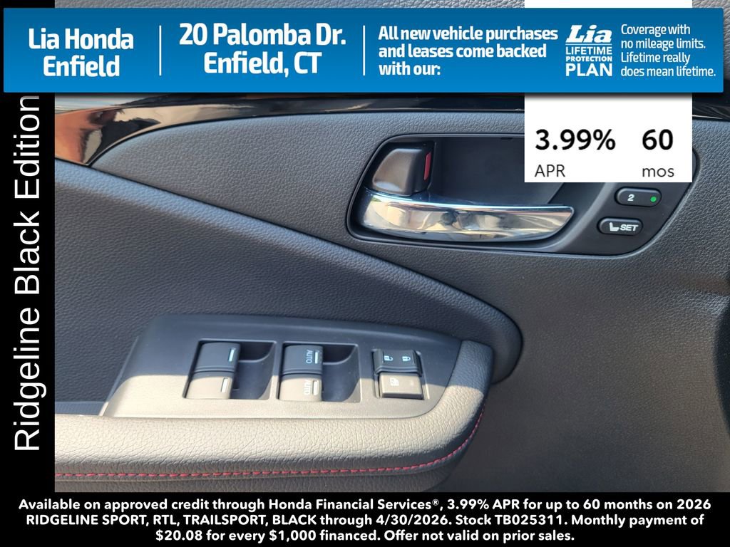 New 2026 Honda Ridgeline Black Edition image 17
