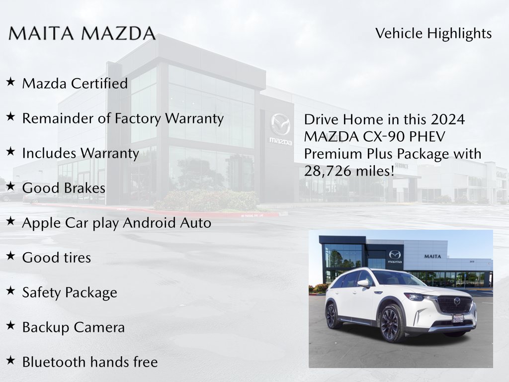 Certified 2024 MAZDA CX-90 Plug-In Hybrid w/ Premium Plus AWD/4WD image 7