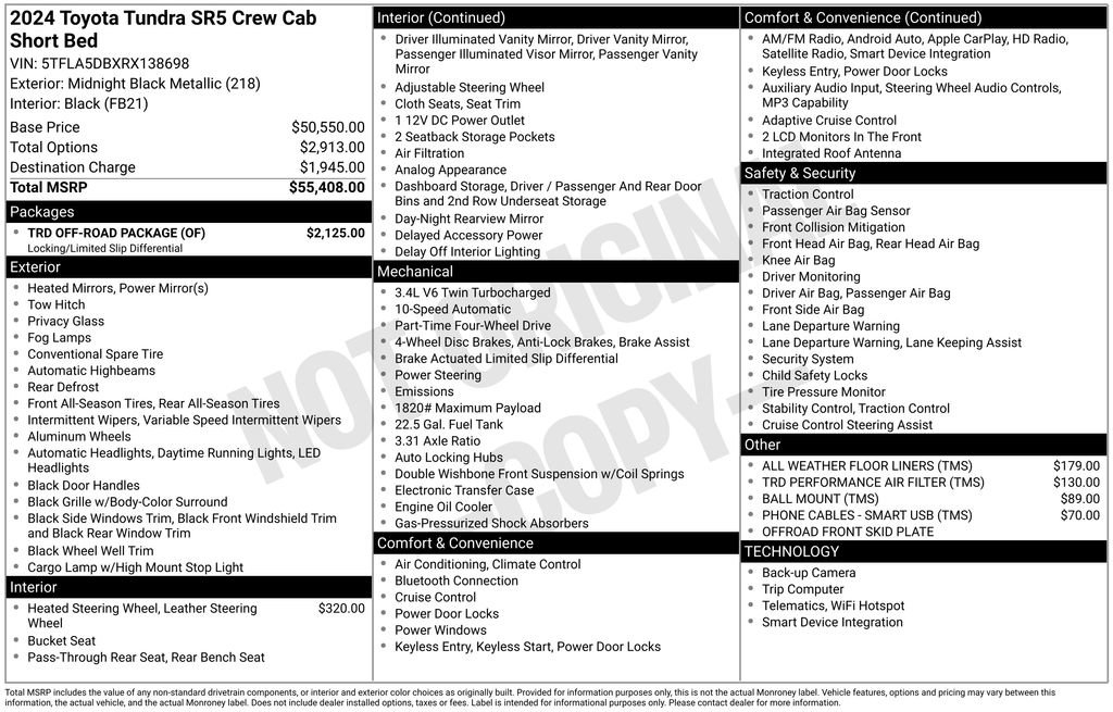 Used 2024 Toyota Tundra SR5 w/ TRD Off-Road Package AWD/4WD video 2