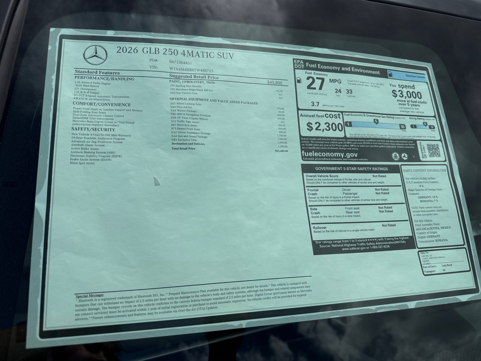 New 2026 Mercedes-Benz GLB 250 4MATIC image 35