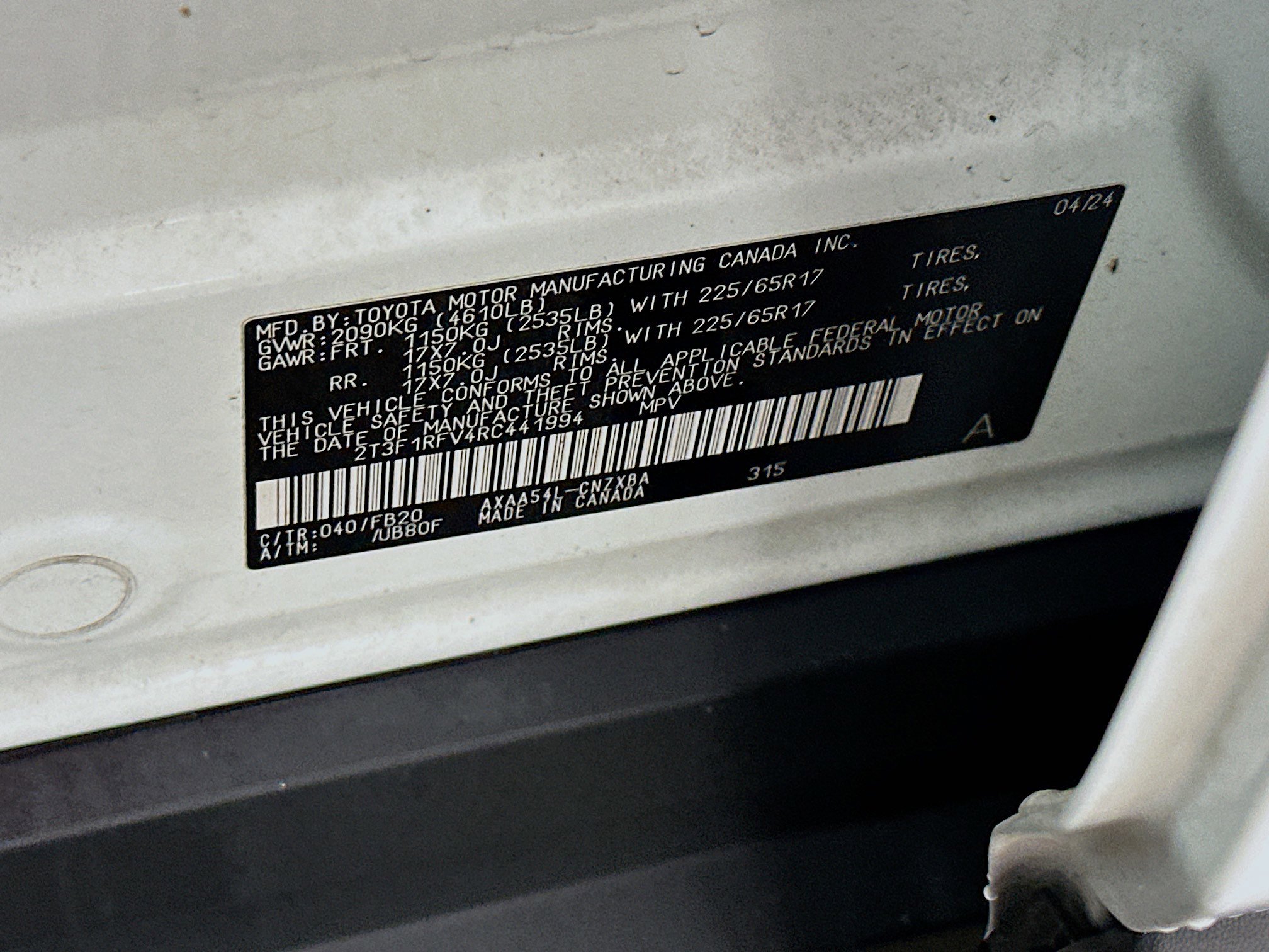 Used 2024 Toyota RAV4 LE AWD/4WD image 12