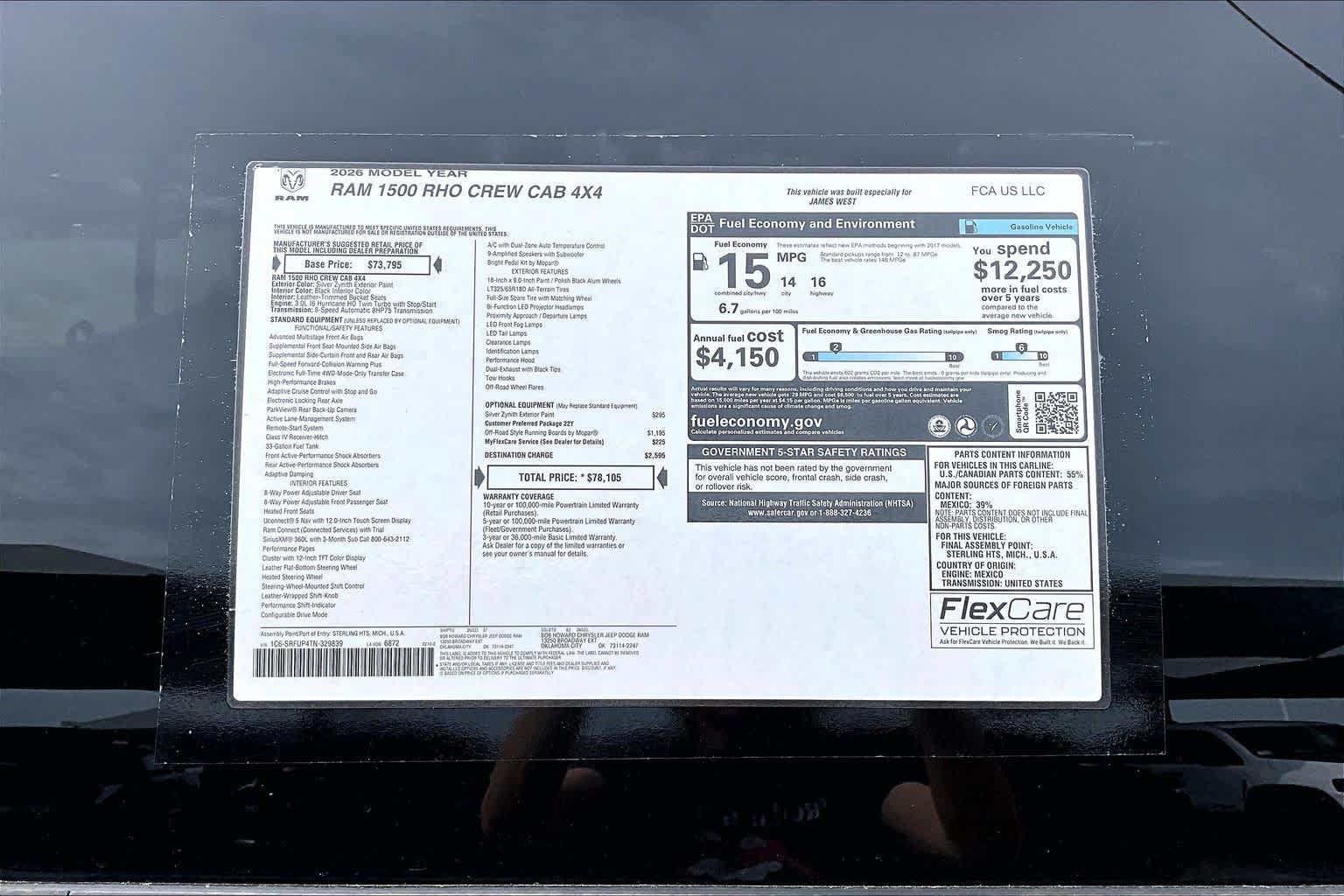 New 2026 RAM 1500 RHO AWD/4WD image 17
