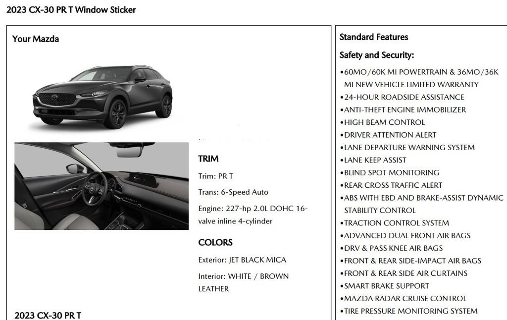 Used 2023 MAZDA CX-30 2.5 Turbo w/ Premium Package AWD/4WD image 15