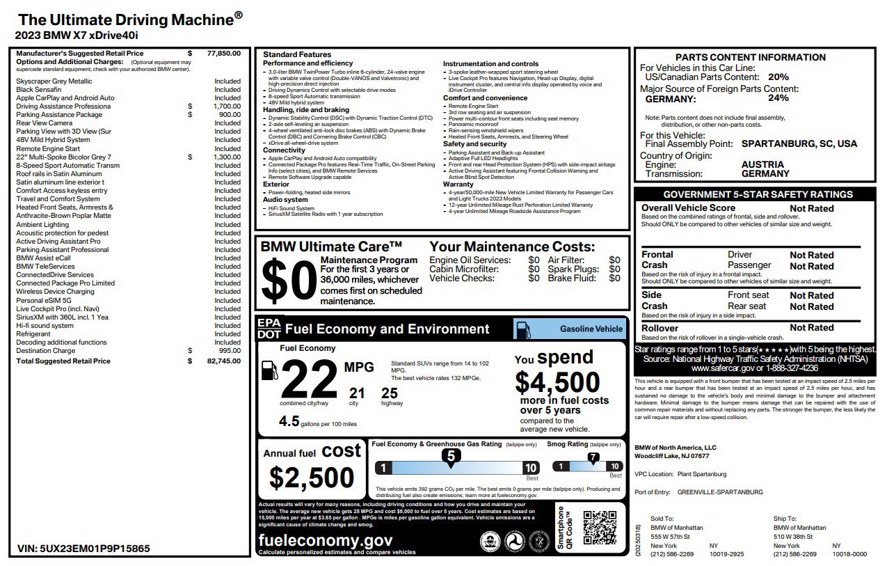 Used 2023 BMW X7 xDrive40i image 2
