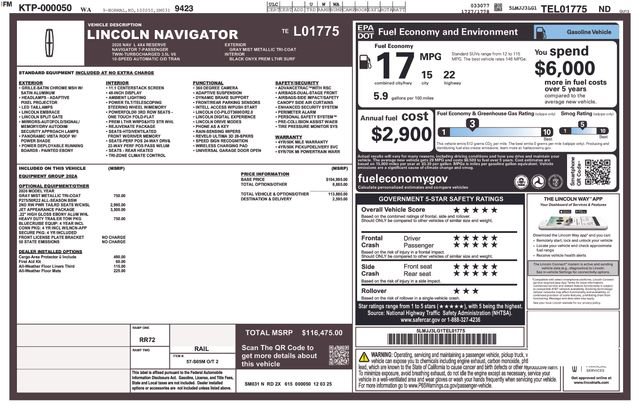 New 2026 Lincoln Navigator L Reserve w/ Jet Appearance Package image 34