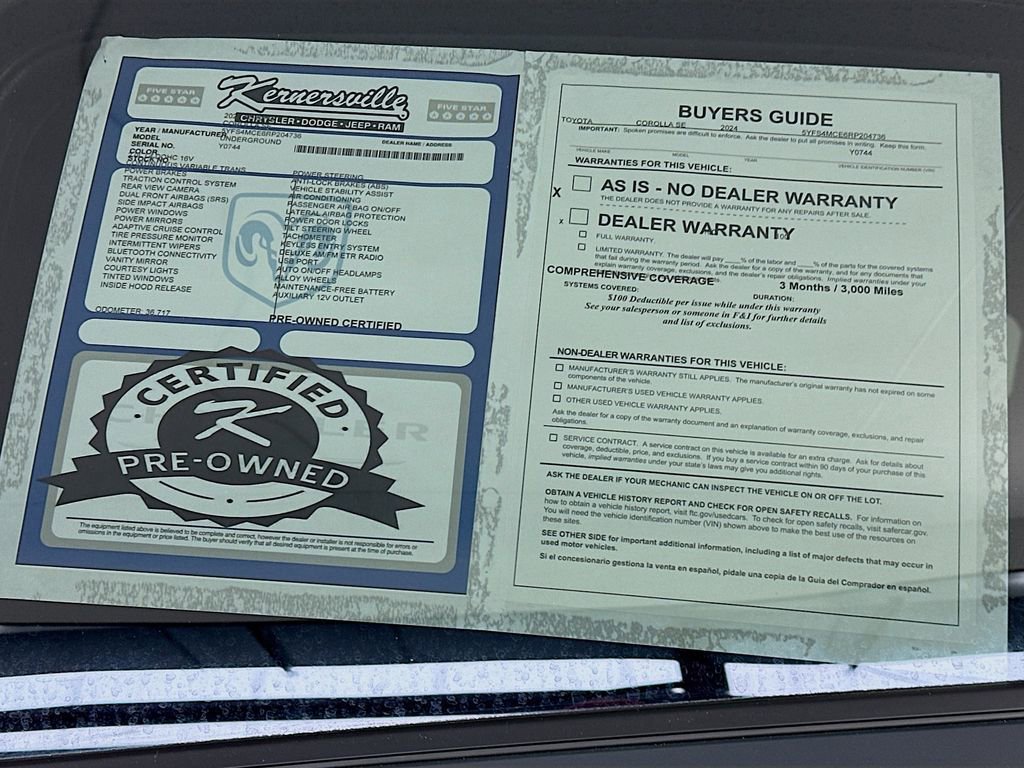 Used 2024 Toyota Corolla SE FWD image 36