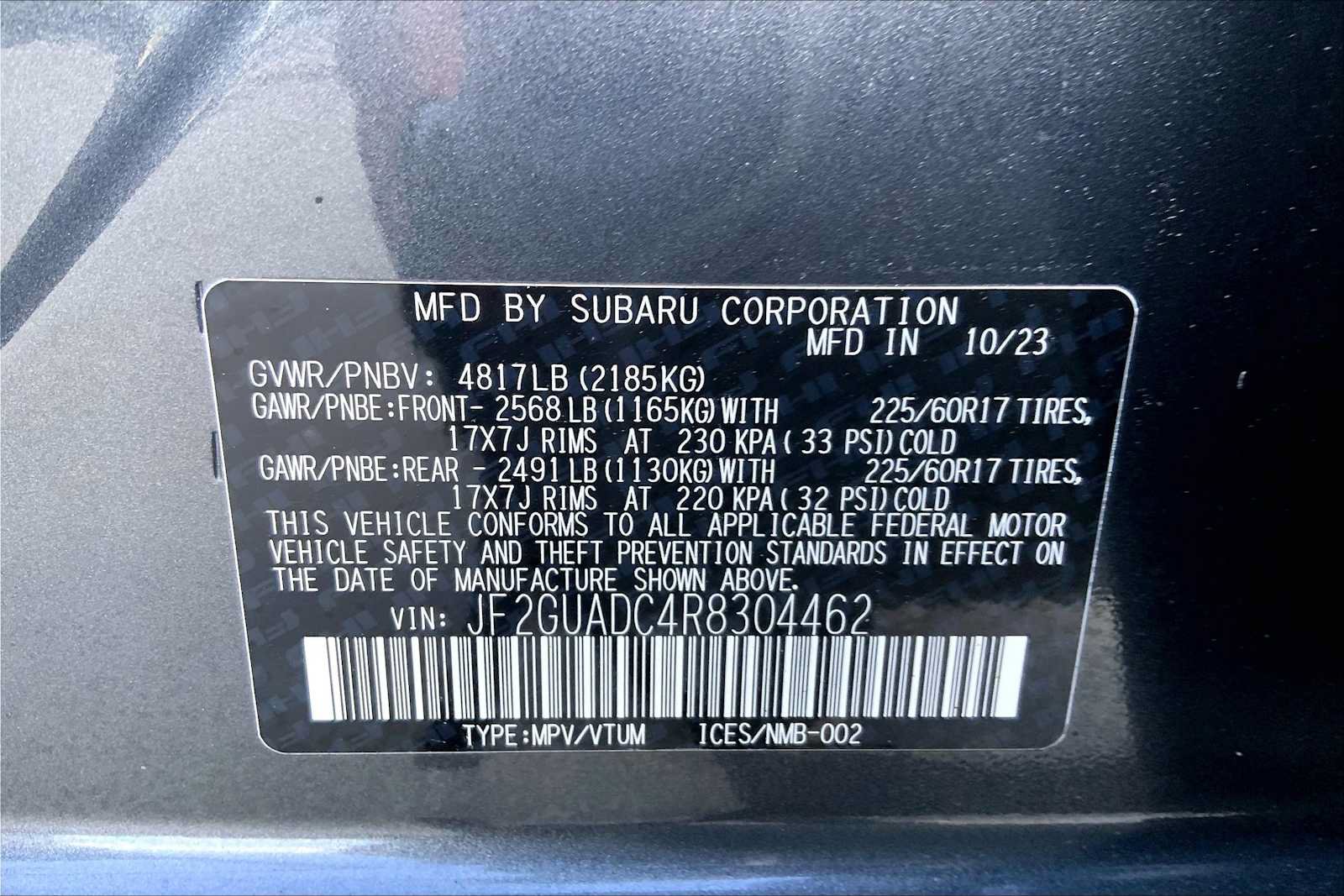 Certified 2024 Subaru Crosstrek 2.0i Premium AWD/4WD image 33