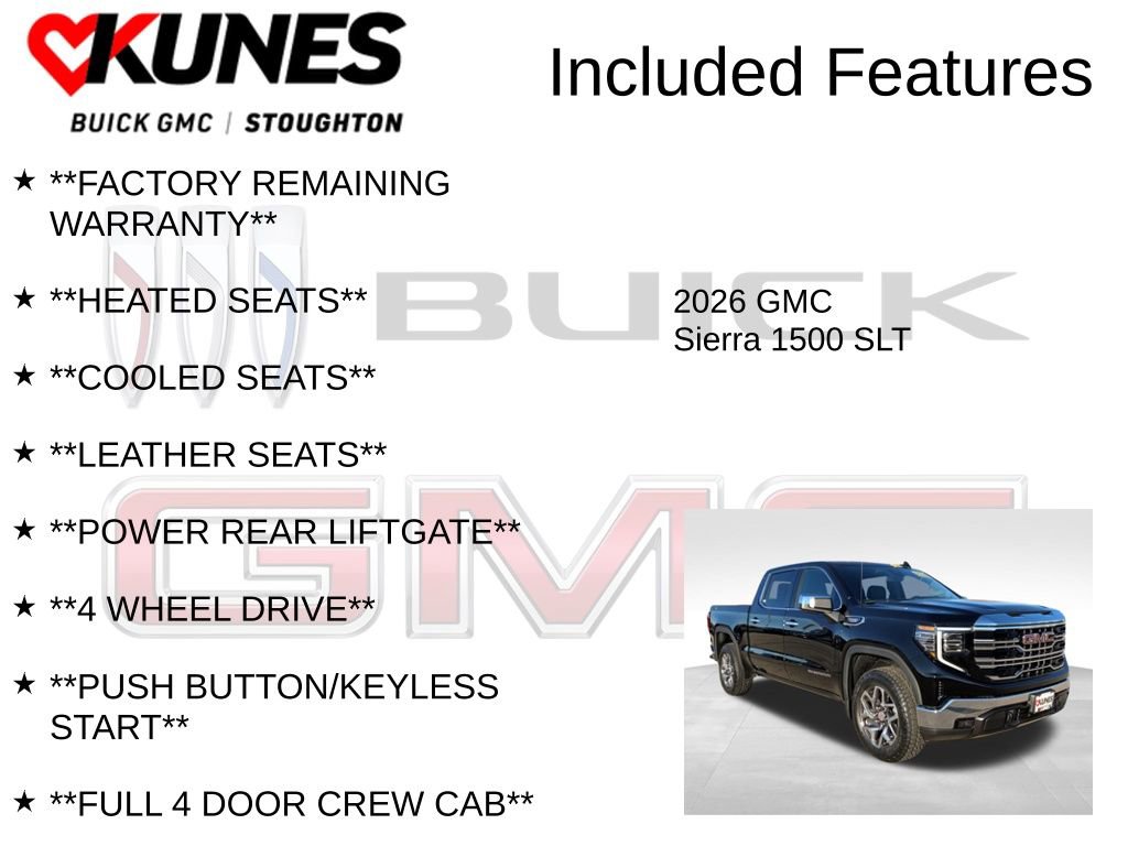 New 2026 GMC Sierra 1500 SLT w/ SLT Convenience Package image 3