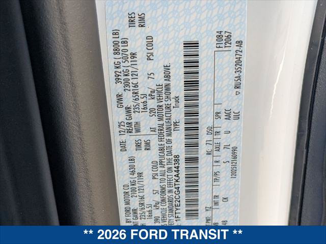 New 2026 Ford Transit 150 148 Medium Roof AWD image 21