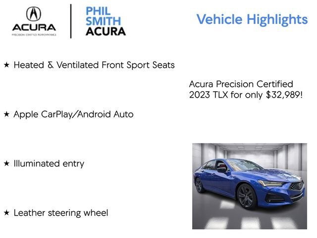 Certified 2023 Acura TLX w/ A-SPEC Pkg image 13