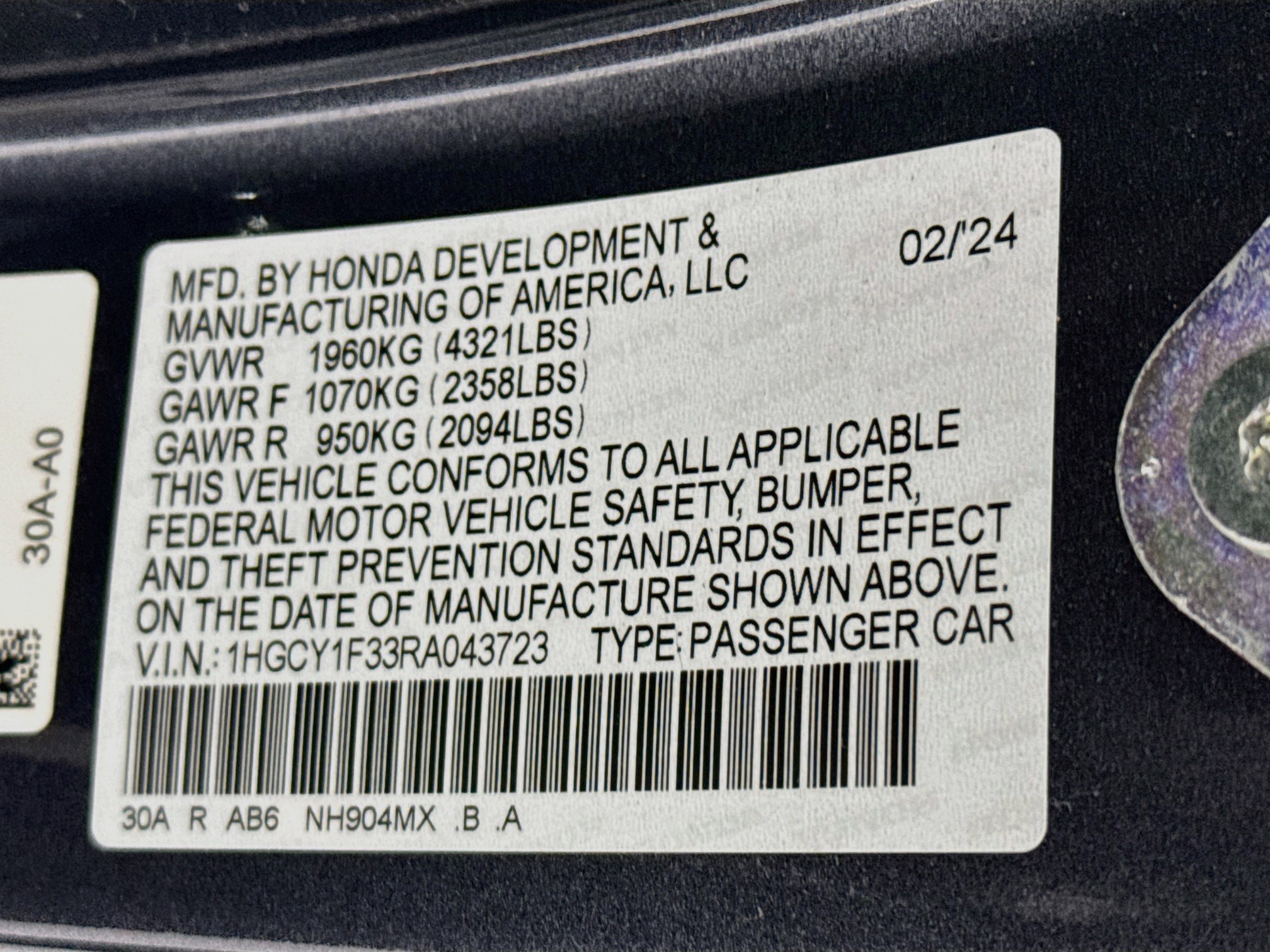 Certified 2024 Honda Accord EX image 31