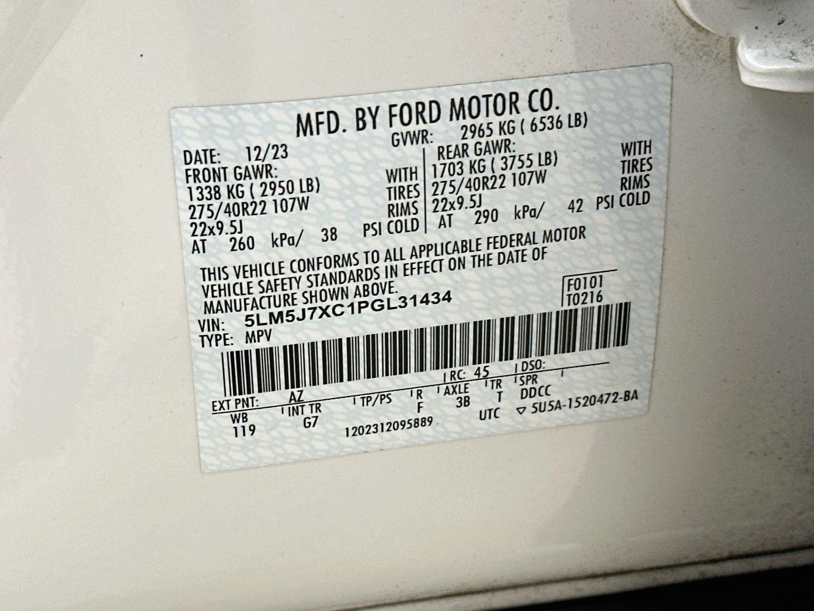Used 2023 Lincoln Aviator Reserve w/ Equipment Group 201A AWD/4WD image 51