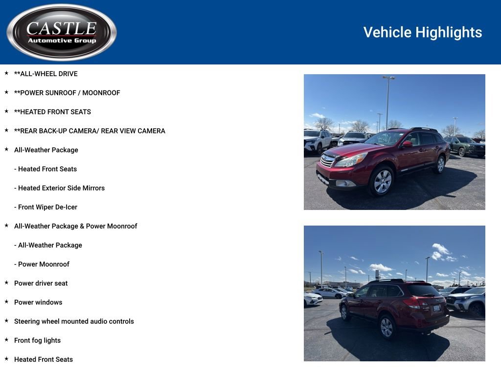 Used 2011 Subaru Outback 2.5i Premium image 3