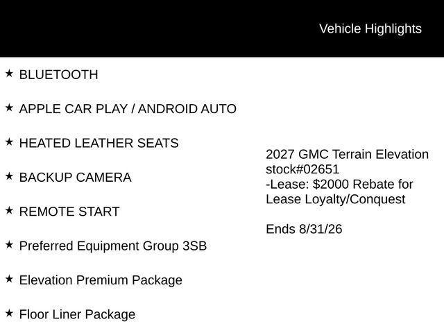 New 2027 GMC Terrain Elevation w/ Elevation Premium Package AWD/4WD image 2
