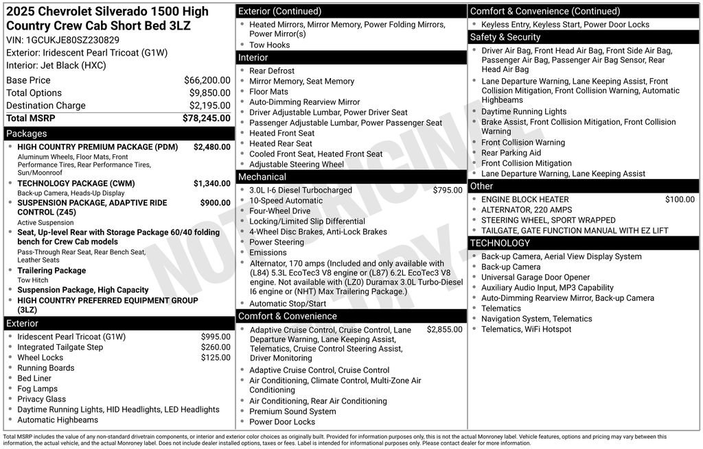 Certified 2025 Chevrolet Silverado 1500 High Country w/ High Country Premium Package AWD/4WD image 4