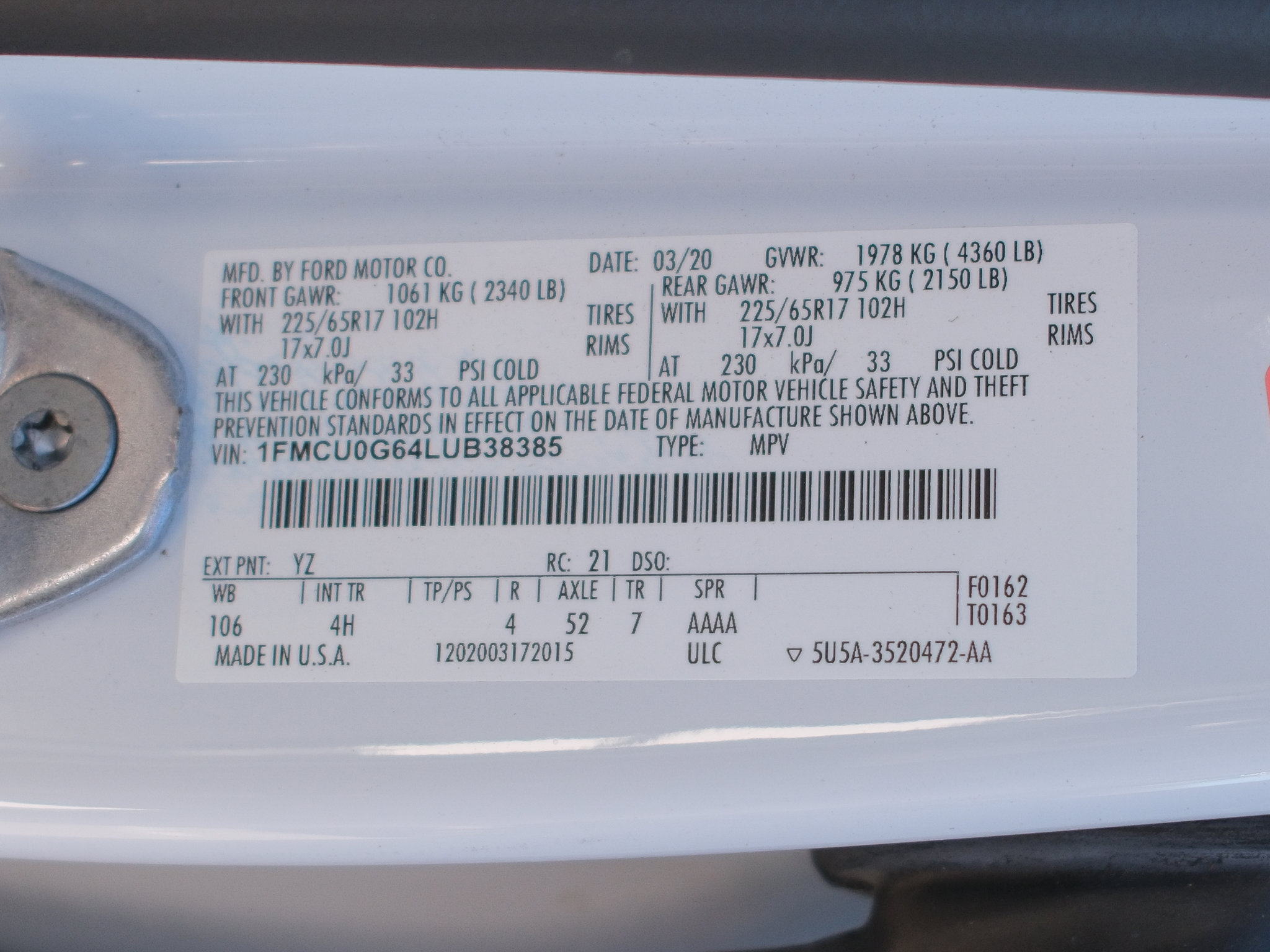 Used 2020 Ford Escape SE image 37