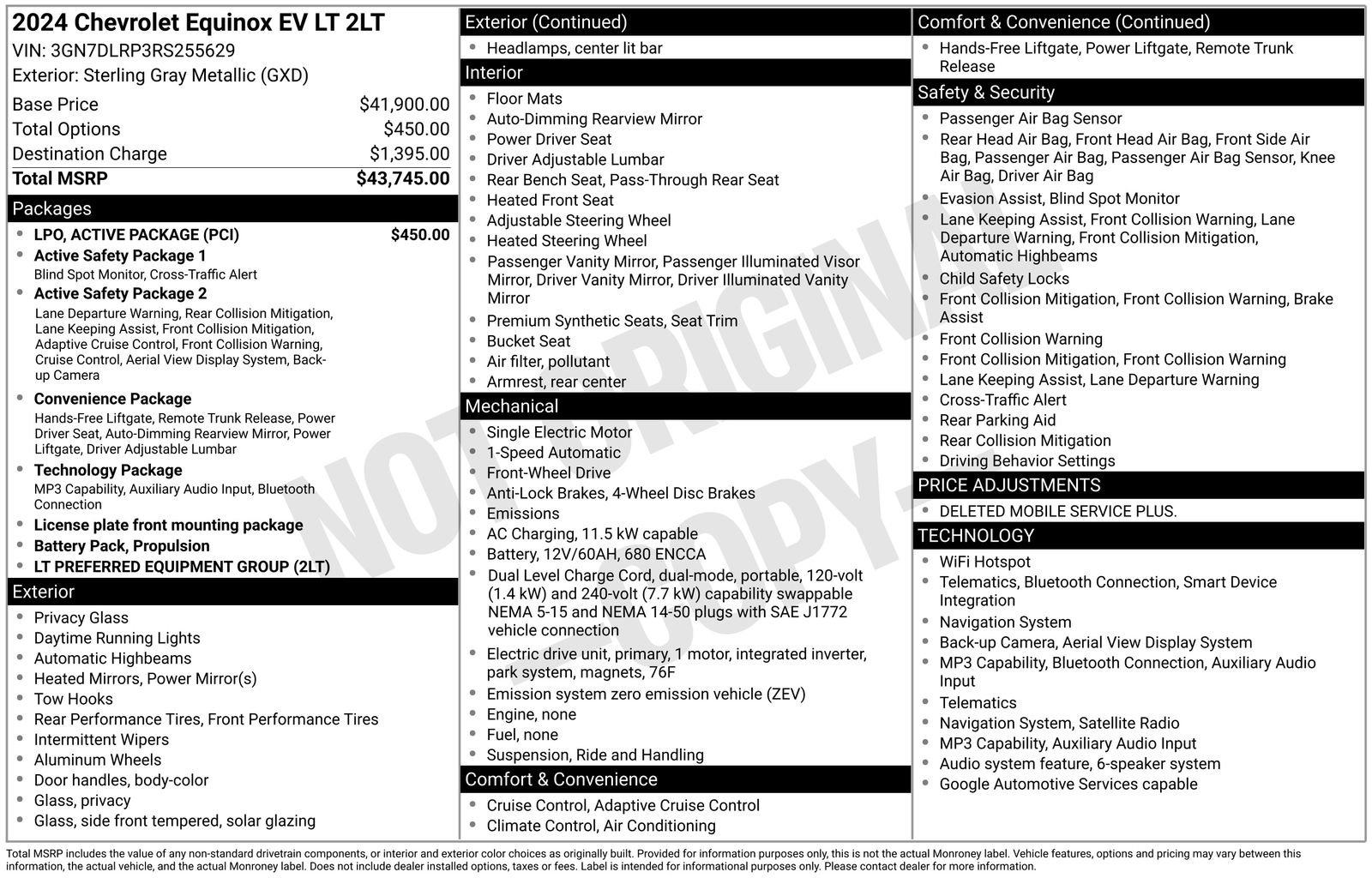 Used 2024 Chevrolet Equinox EV LT w/ LPO, Active Package FWD image 18