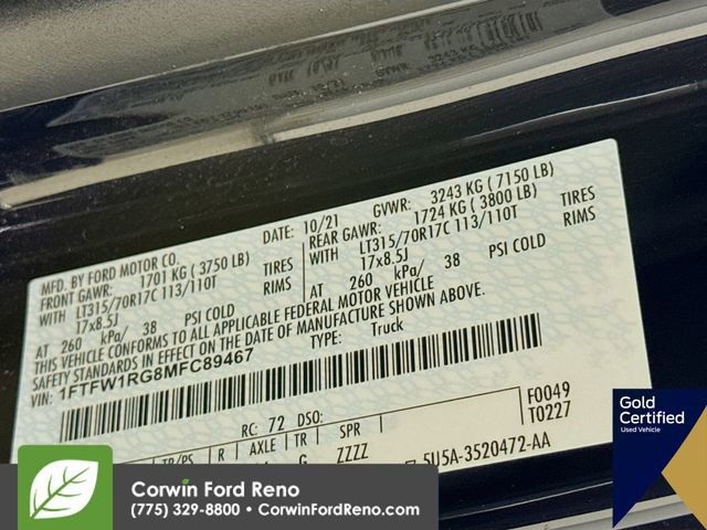 Used 2021 Ford F150 Raptor w/ Equipment Group 801A High image 37