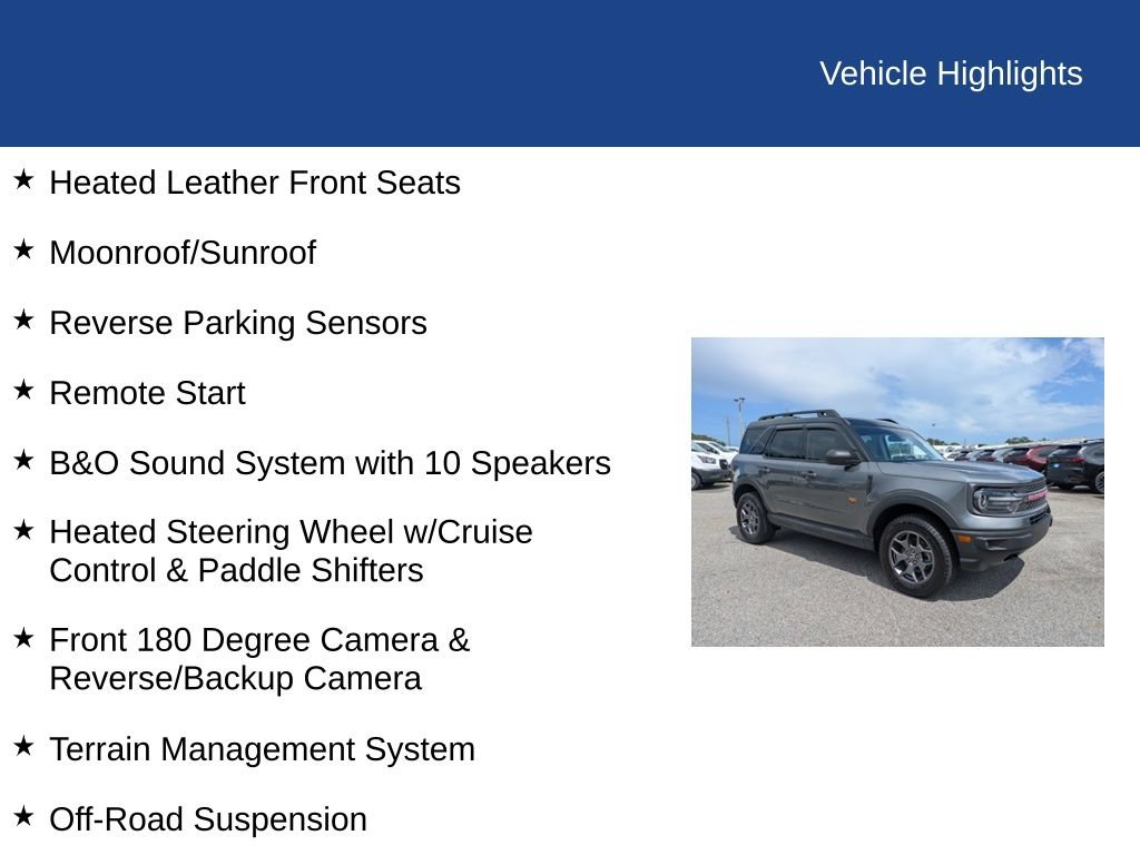 Certified 2024 Ford Bronco Sport Badlands w/ Premium Package AWD/4WD image 32