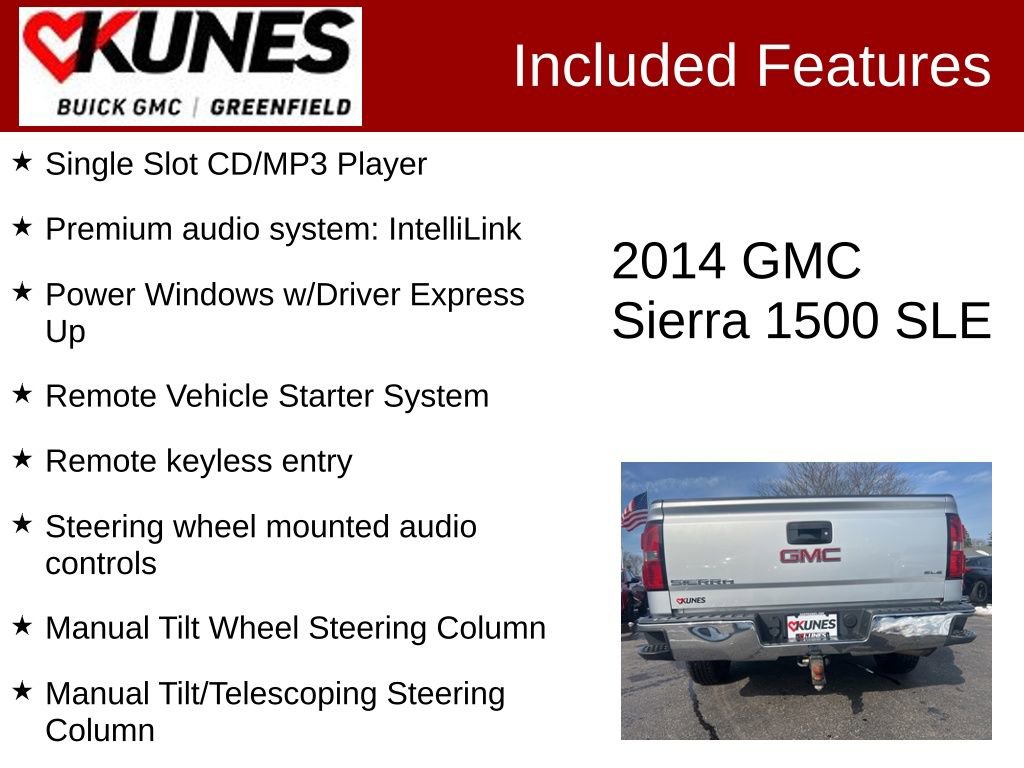 Used 2014 GMC Sierra 1500 SLE w/ SLE Value Package image 3