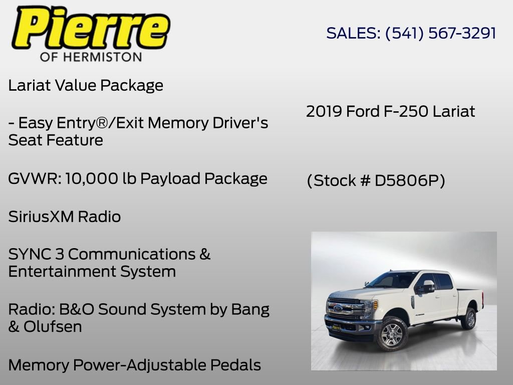 Used 2019 Ford F250 Lariat w/ Lariat Value Package AWD/4WD image 12