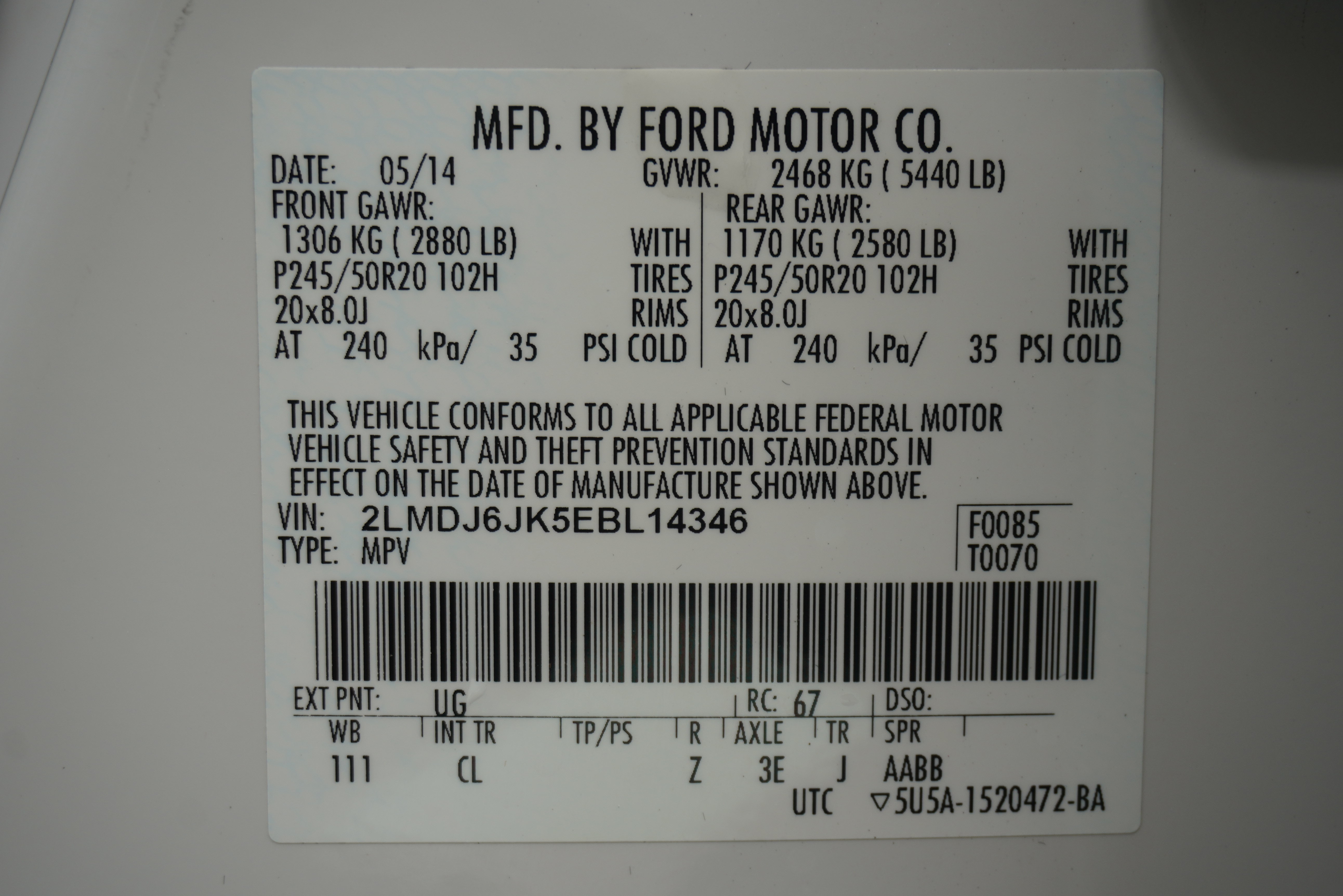 Used 2014 Lincoln MKX FWD w/ Equipment Group 102A image 32