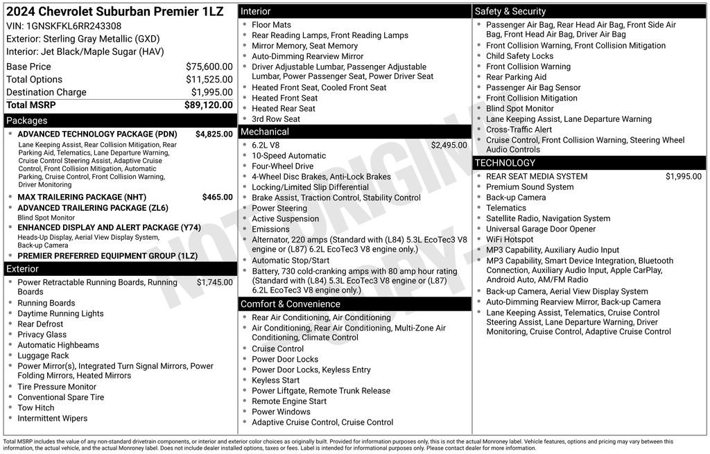 Certified 2024 Chevrolet Suburban Premier w/ Advanced Technology Package AWD/4WD image 40