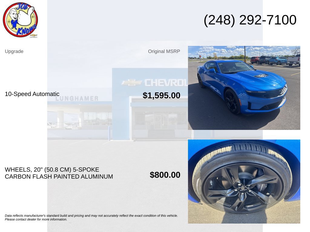 Used 2024 Chevrolet Camaro LT RWD image 5