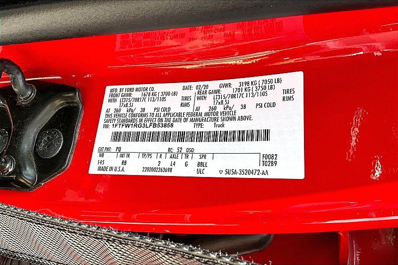Used 2020 Ford F150 Raptor w/ Equipment Group 801A Mid AWD/4WD image 26