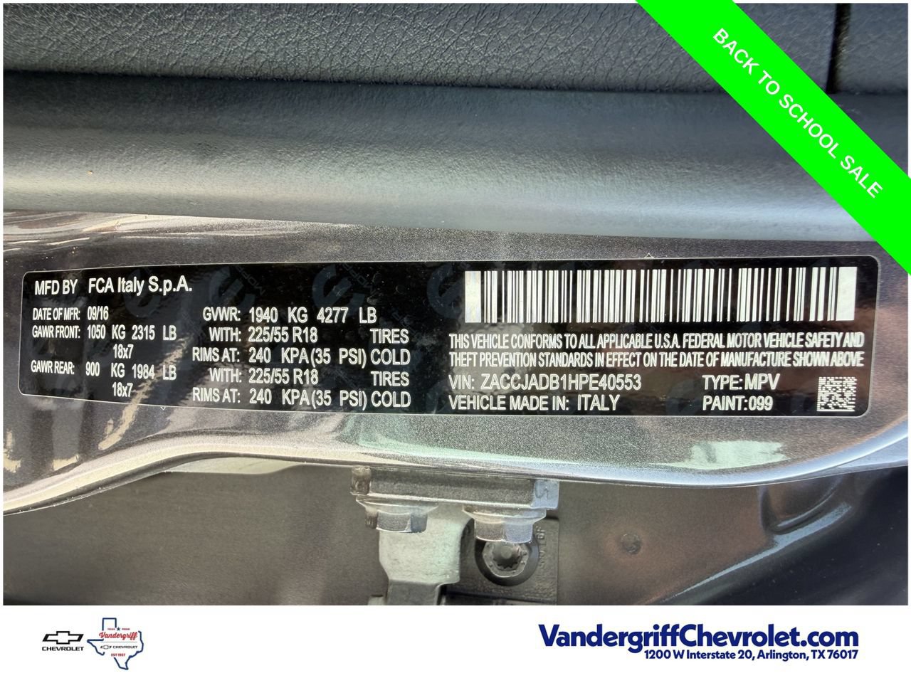 Used 2017 Jeep Renegade Limited FWD image 28