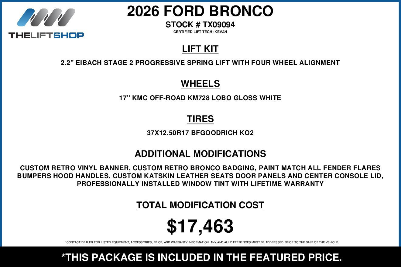 Used 2026 Ford Bronco Heritage Edition AWD/4WD image 2