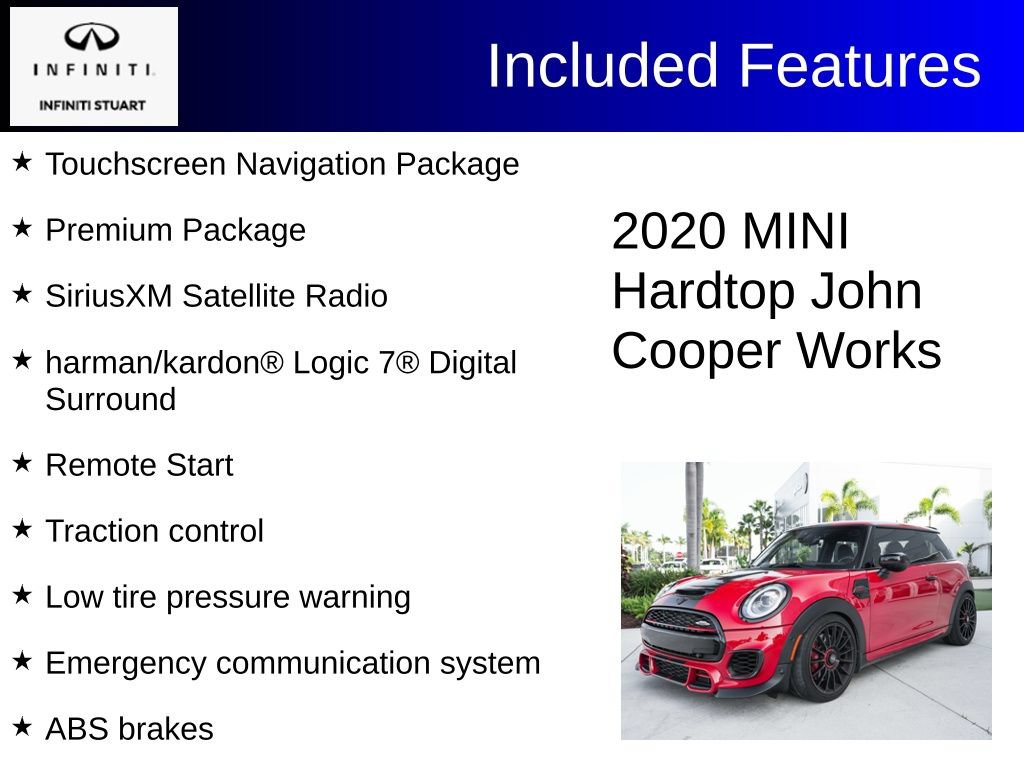Used 2020 MINI Cooper John Cooper Works w/ Driver Assistance Package FWD image 3