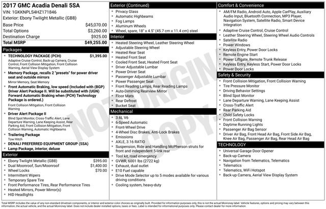 Used 2017 GMC Acadia Denali w/ Technology Package image 17