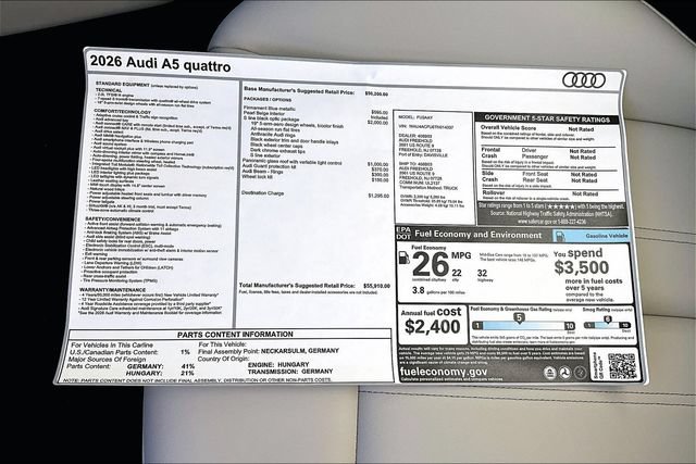 New 2026 Audi A5 2.0T Premium AWD/4WD image 14