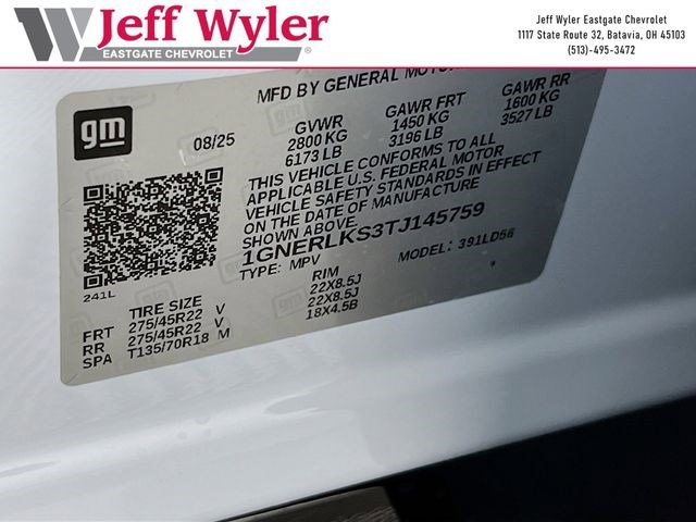 New 2026 Chevrolet Traverse RS w/ LPO, Floor Liner Package FWD image 39