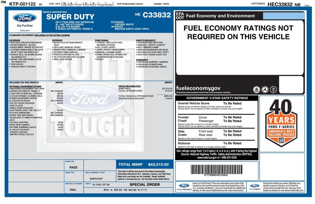 Used 2017 Ford F250 XL w/ Power Equipment Group AWD/4WD image 6