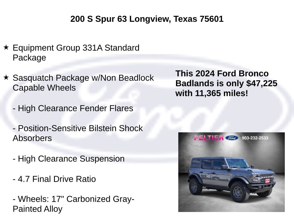 Certified 2024 Ford Bronco Badlands AWD/4WD image 5