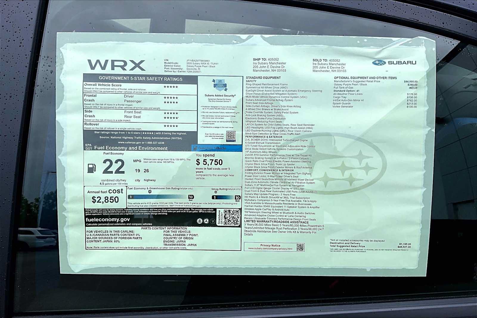 New 2026 Subaru WRX GT AWD/4WD image 19