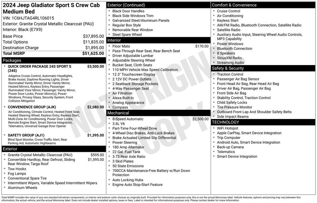 Used 2024 Jeep Gladiator Sport AWD/4WD image 31