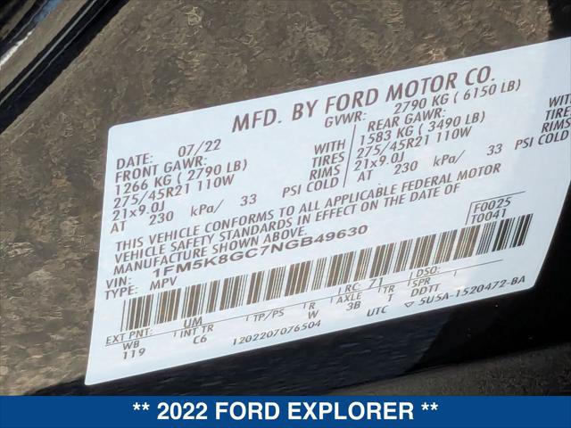 Certified 2022 Ford Explorer ST w/ Equipment Group 401A AWD/4WD image 24