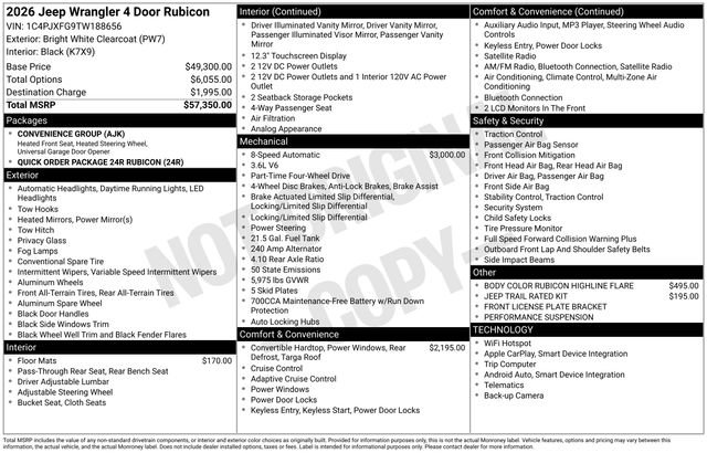 New 2026 Jeep Wrangler Unlimited Rubicon AWD/4WD image 31