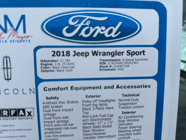 Used 2018 Jeep Wrangler Sport image 37