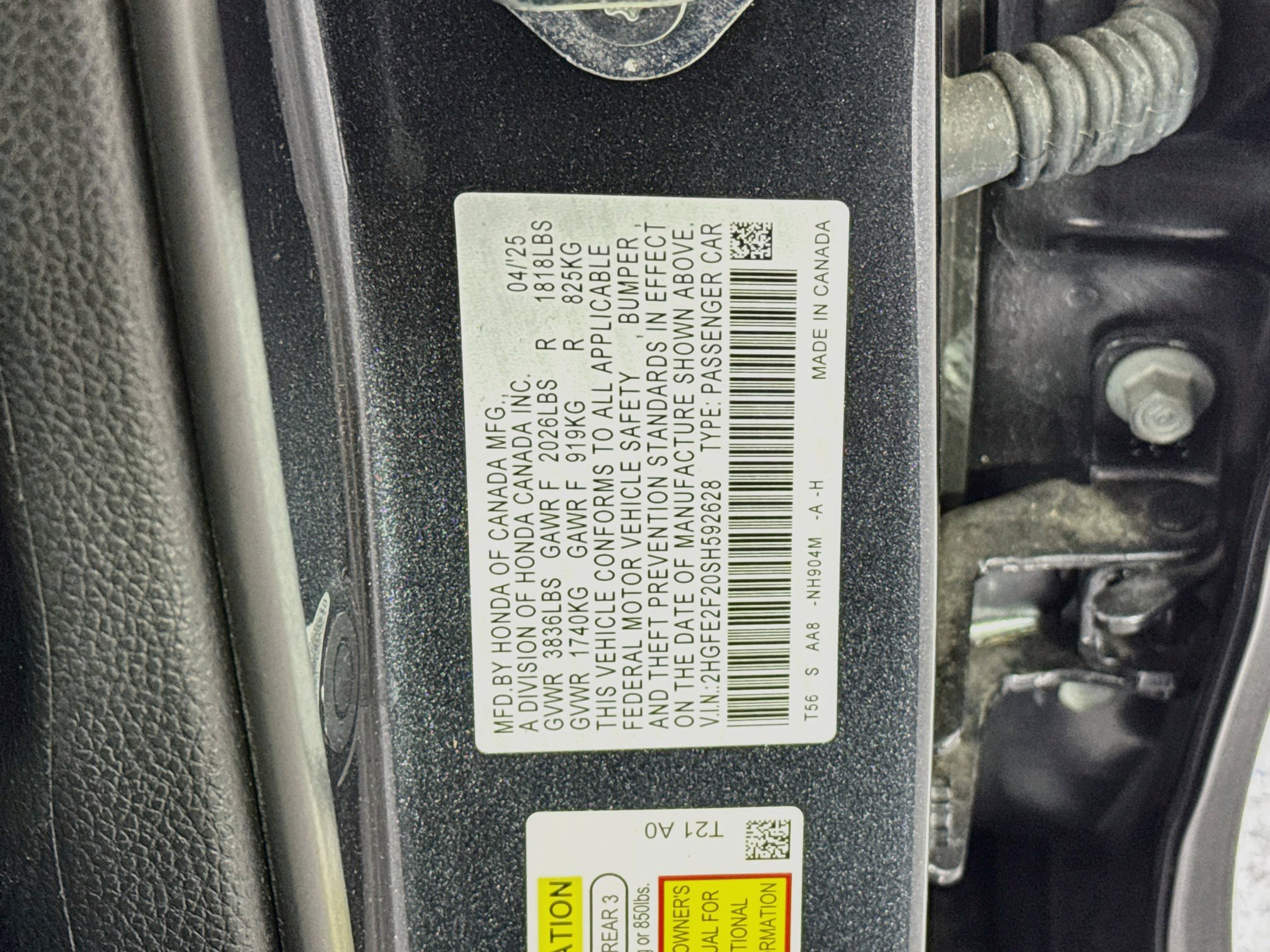 Certified 2025 Honda Civic LX image 29
