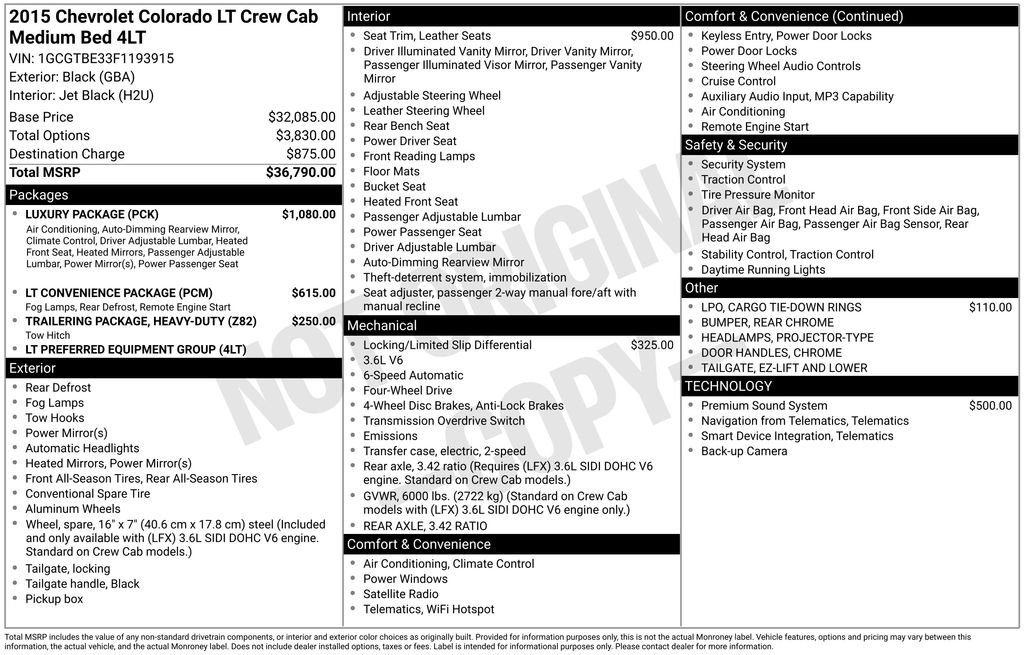 Used 2015 Chevrolet Colorado LT w/ Luxury Package image 15